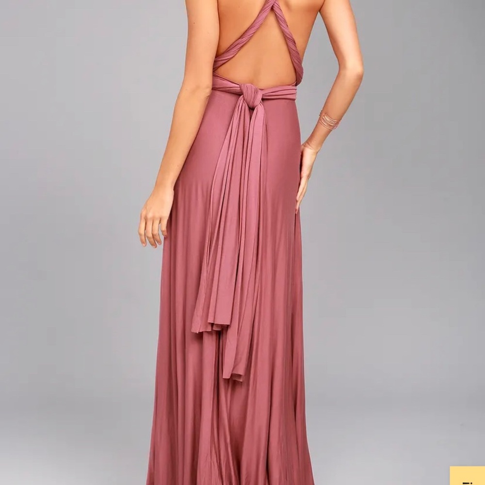 Lulu’s Tricks or the Trade Dusty Rose Maxi Dress